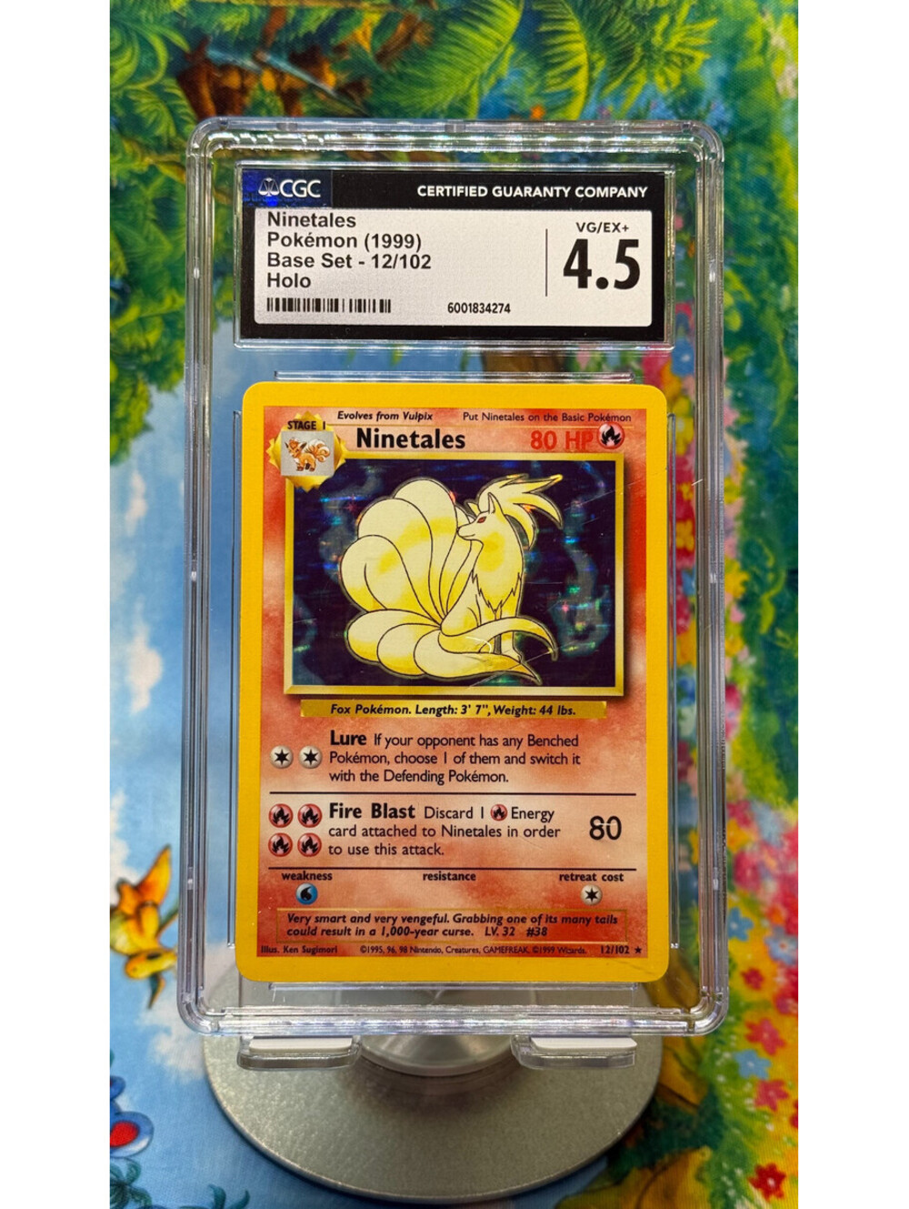 Ninetales Base Set No. 12/102 1999 English Holo CGC 4.5